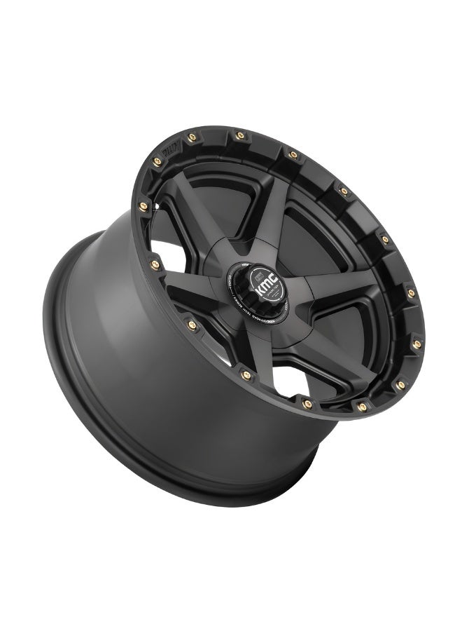 كي ام سي كم 101 تمبو 17×9 6×135/6×139.7 ET-12 CB106.2 أسود لامع / لمسة رمادية - Image 2